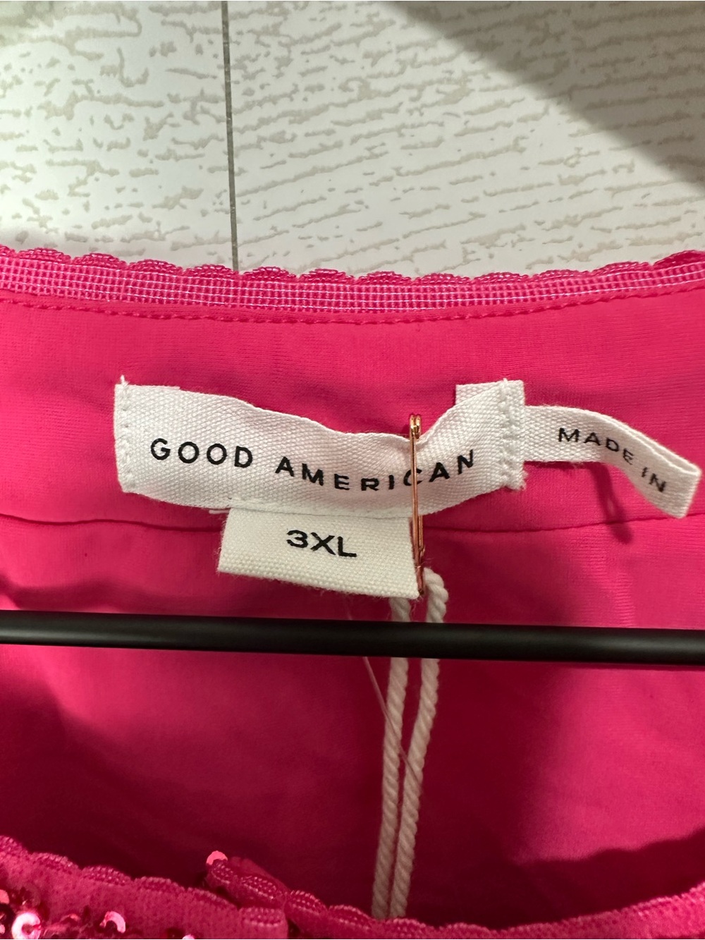 NWT Good American Pink Sequin Cardigan 3X - Picture 7 of 12